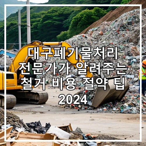 대구폐기물처리 전문가가 알려주는 철거 비용 절약 팁 2024