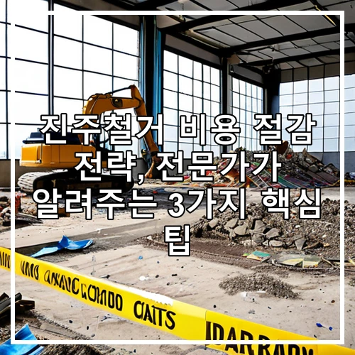 진주철거 비용 절감 전략, 전문가가 알려주는 3가지 핵심 팁