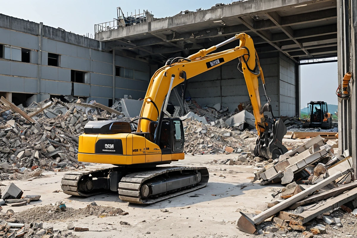 포항시 내 철거 전문 업체의 현장에서 사용되는 철거 장비와 철저히 정리된 작업 공간. 철거 계획서와 함께 철거 장비가 정리된 모습이 보입니다.