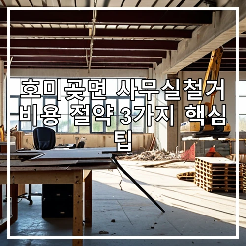 호미곶면 사무실철거 비용 절약 3가지 핵심 팁
